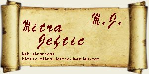 Mitra Jeftić vizit kartica